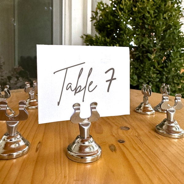 Metal Card Holders Clam Style Table Number