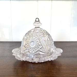 Vintage Imperial Glass Covered Butter Dish