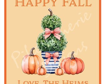 Etiqueta de regalo de otoño