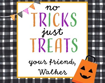 Etiqueta de regalo de Halloween