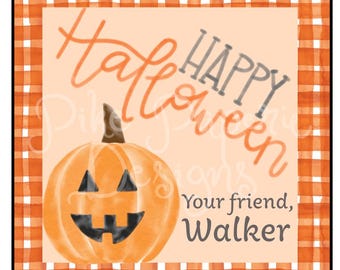 Etiqueta de regalo de Halloween