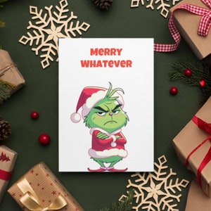 The Grinch - MERRY WHATEVER [2024] [formats de papier UE] - redimensionné numériquement pour les formats d'impression standard