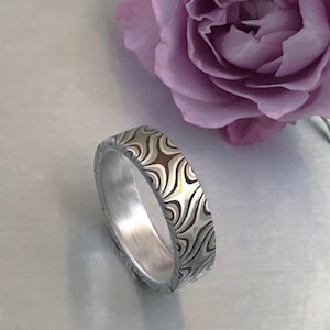 Mokume  Ring Mixed metal, Sterling liner,