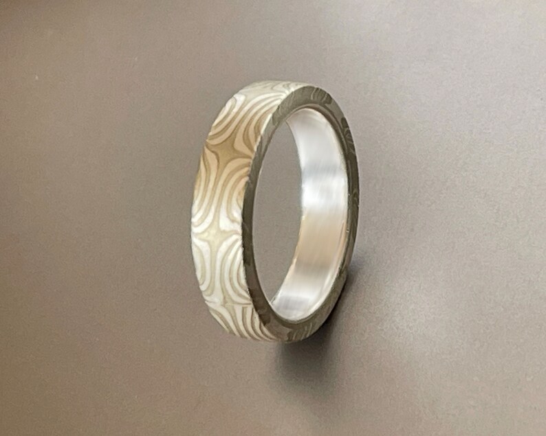 North Star 4-6mm Mokume Ring Size 10 image 6