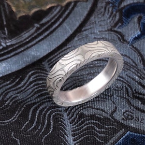 North Star 4-6mm Mokume Ring Size 10 image 2