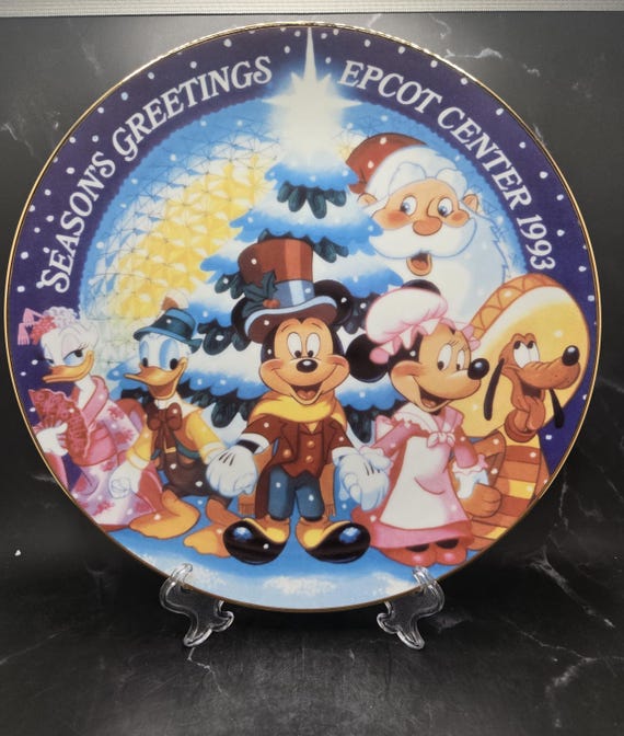 ディズニー エプコット センター 1993 クリスマス プレート – 9インチ