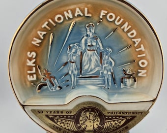 Decantador Jim Beam Elks National Foundation Vintage 1977 – Regal China, pieza de colección