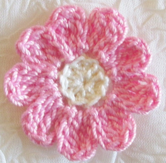 Small Crochet Flower Pastel Appliques Set of 12, Handmade, Craft Supplies,  Embellishments, Scrapbooking 