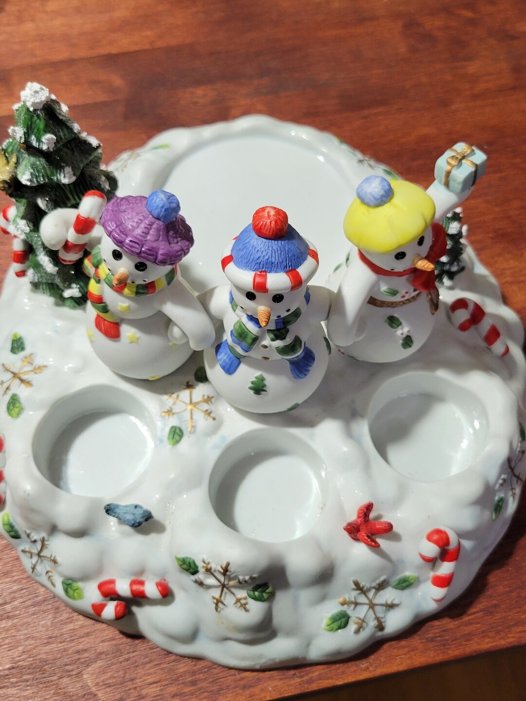 Vintage Partylite Pillar Candle and Tea Light Holder Christmas Etsy