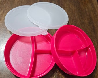 Food Storage Containers Set Divided Plates With Lids 6 Pcs Microwave Trays  Safe