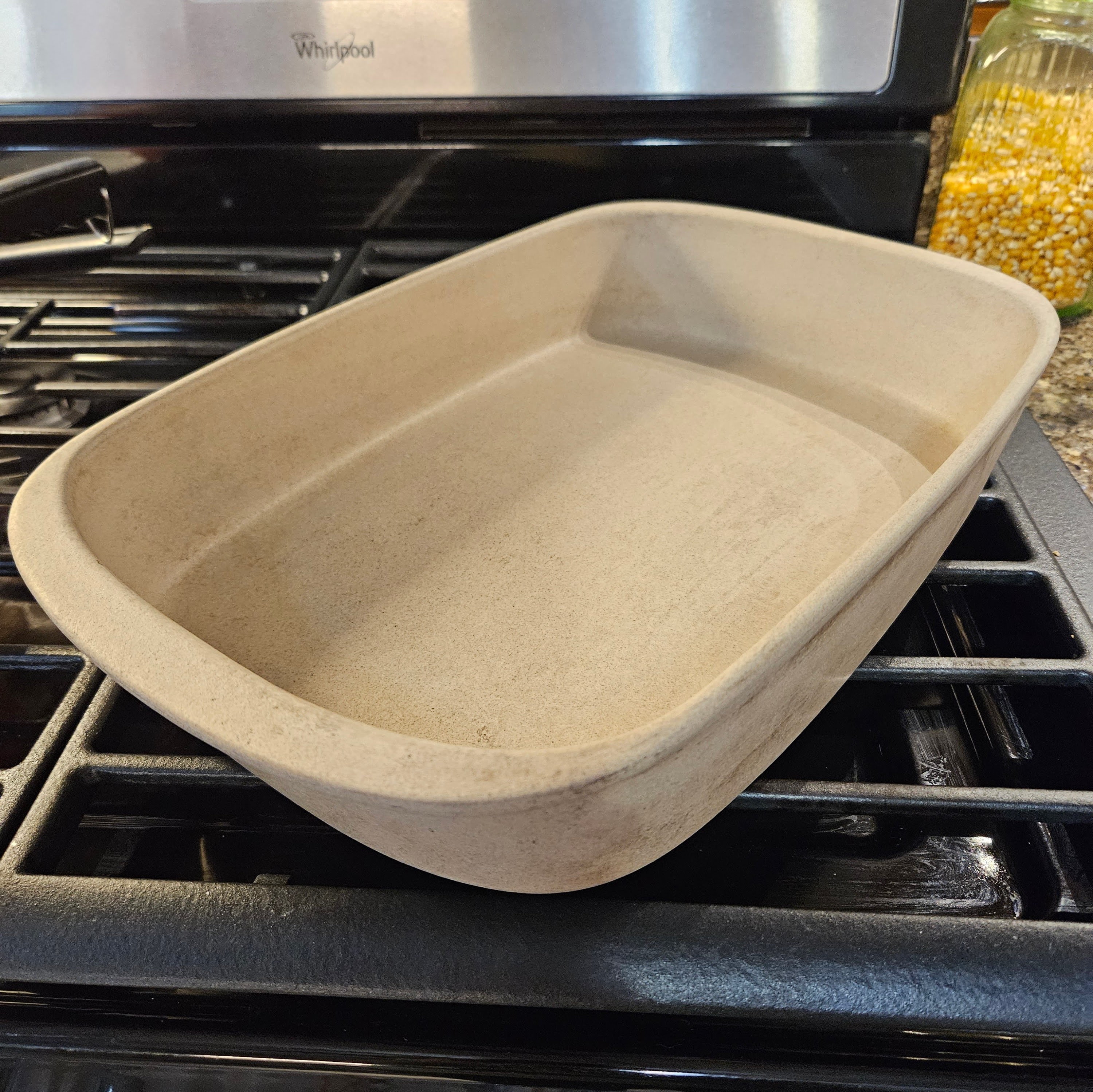 The Pampered Chef Mini Loaf Stoneware Pan, Family Heritage Collections,  1990s, Pre-owned 