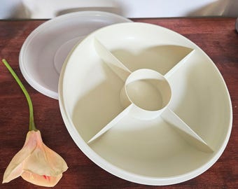 Vintage Tupperware Relish Fruit Tray and Lid