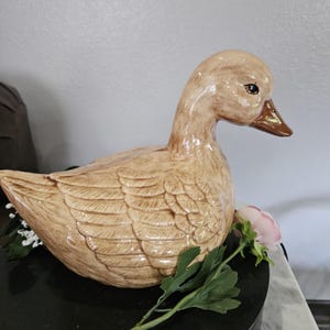 Vintage Ceramic Duck Animal Figurine Home Decoration