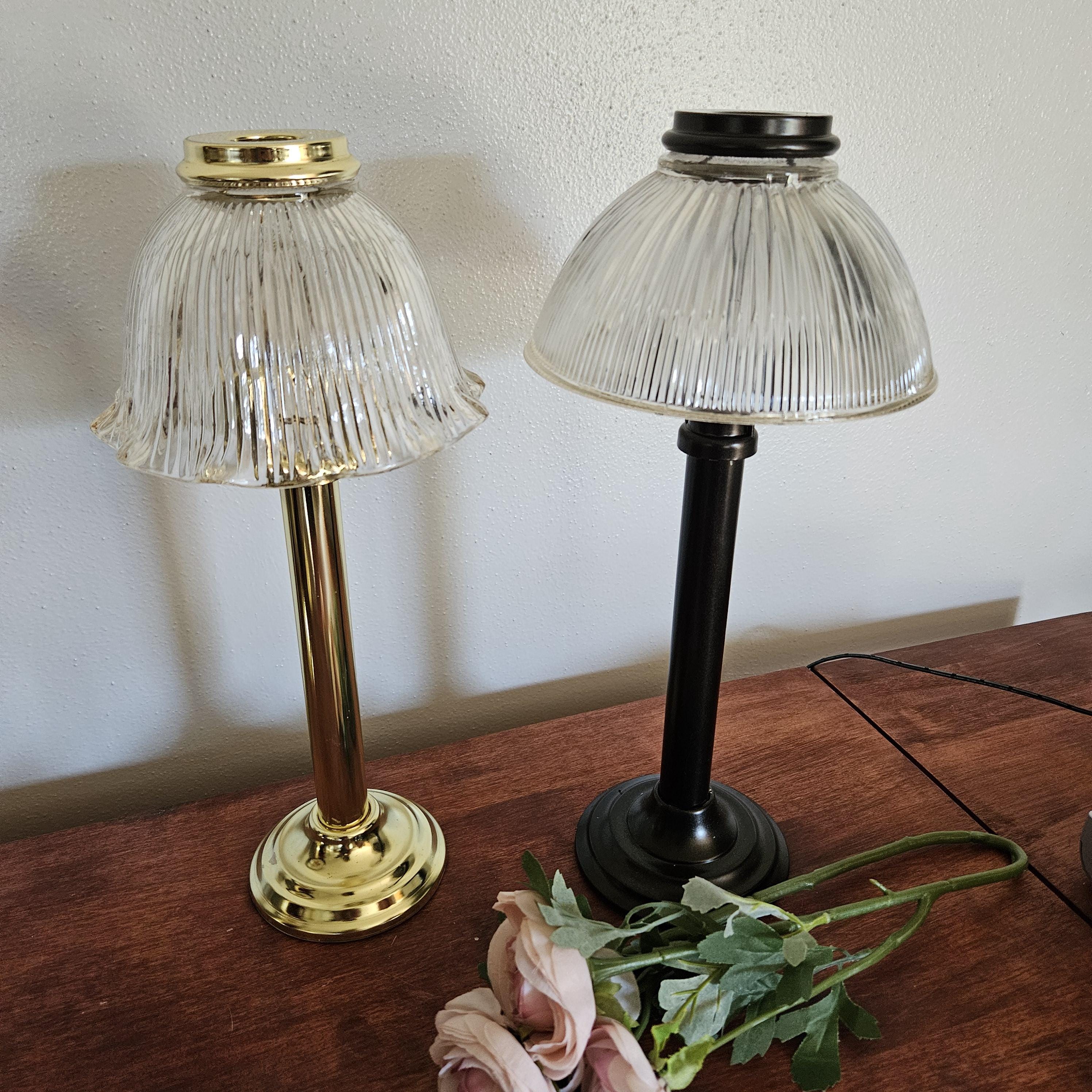 Choice of Partylite Brass Candle Lamps and Glass Shades Vintage Lamp 1980s to 1990s Etsy