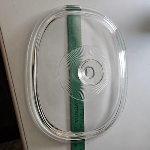 Pyrex Blue Tinted Glass Lid 10 Inch Rectangular Replacement Lid Vintage Cookware 14 D