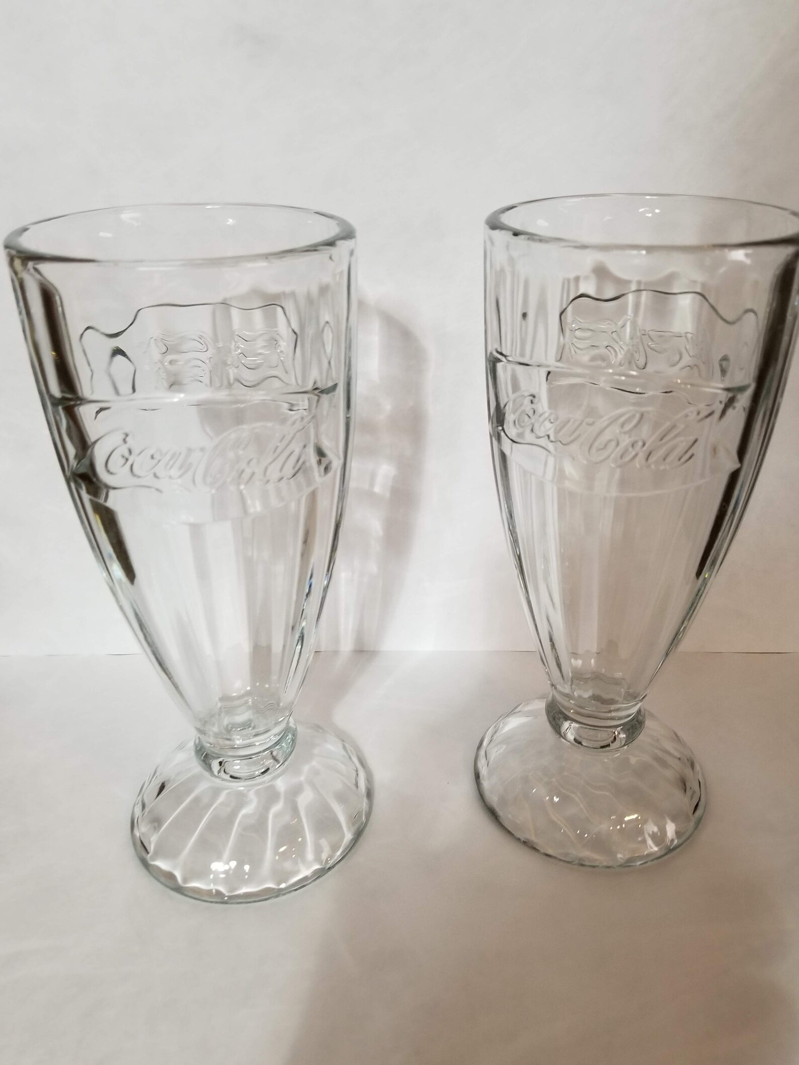 Coca Cola Glasses Vintage Soda Float Glasses Heavy Retro Etsy