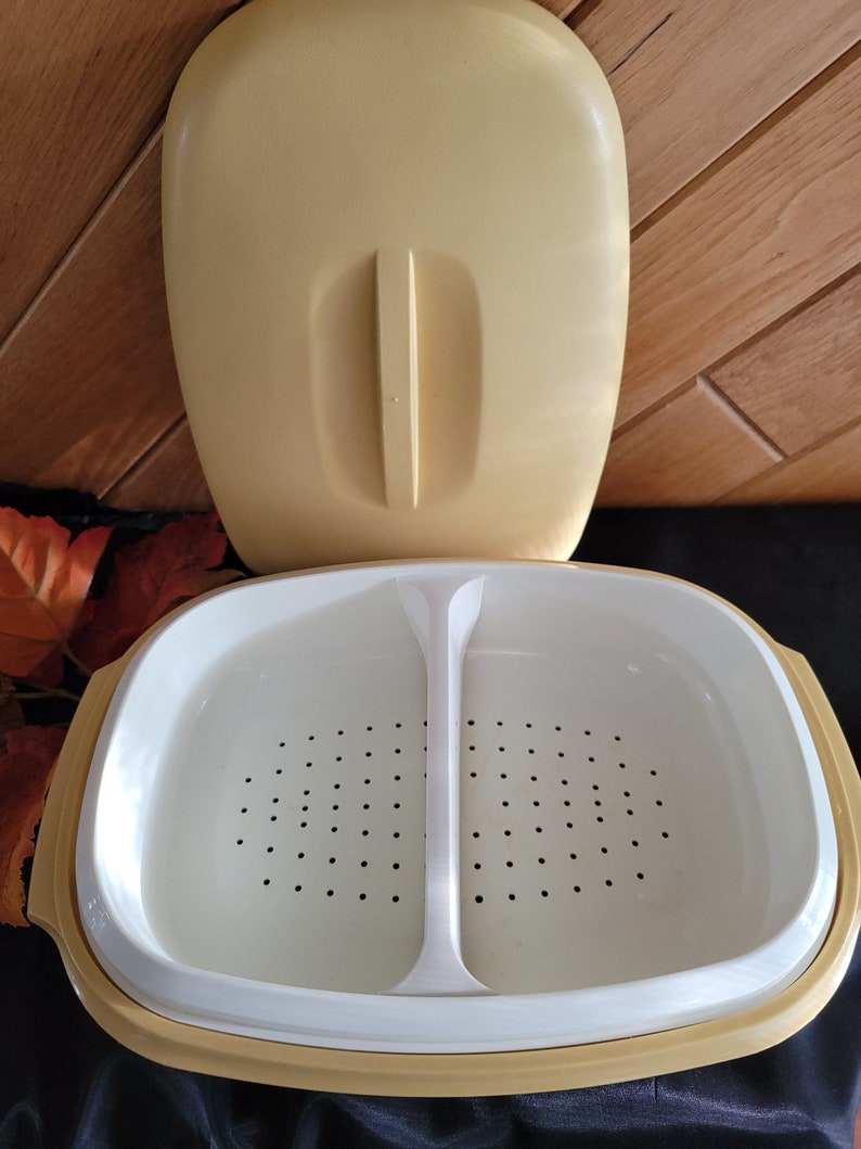 Tupperware Steamer Vegetable Steamer 4 Piece Harvest Gold Etsy