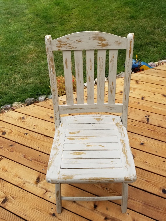 Vintage Wood Folding Chair Circa 1950s Hardwood Indoor Or Etsy