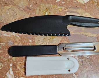 Your CHOICE Pampered Chef Nylon Knife or Cheese Knife and Cover Vintage  Kitchen Utensils Used 