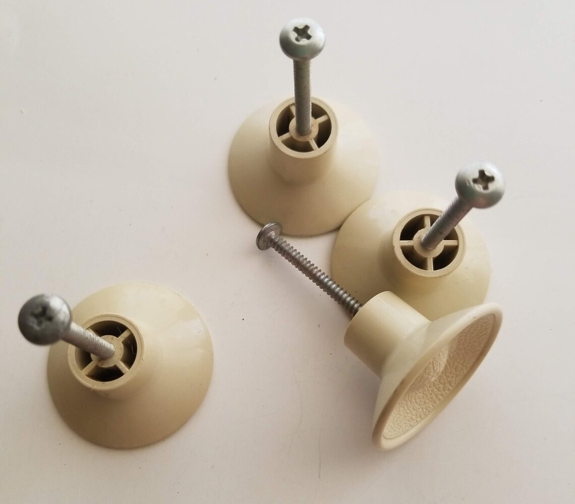 Ivory Plastic Drawer Knobs Lot of 4 Matching Knobs 1950s Mid Etsy