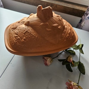 Vintage Terra Cotta Clay Baker 1984 Gallery Originals Farm Design