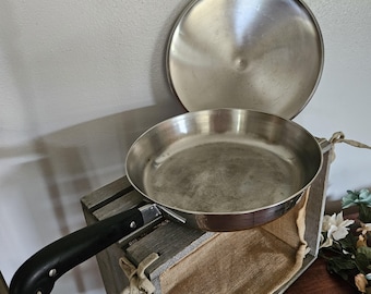 Copper Bottom Fry Pan & Lid: 10 Inch