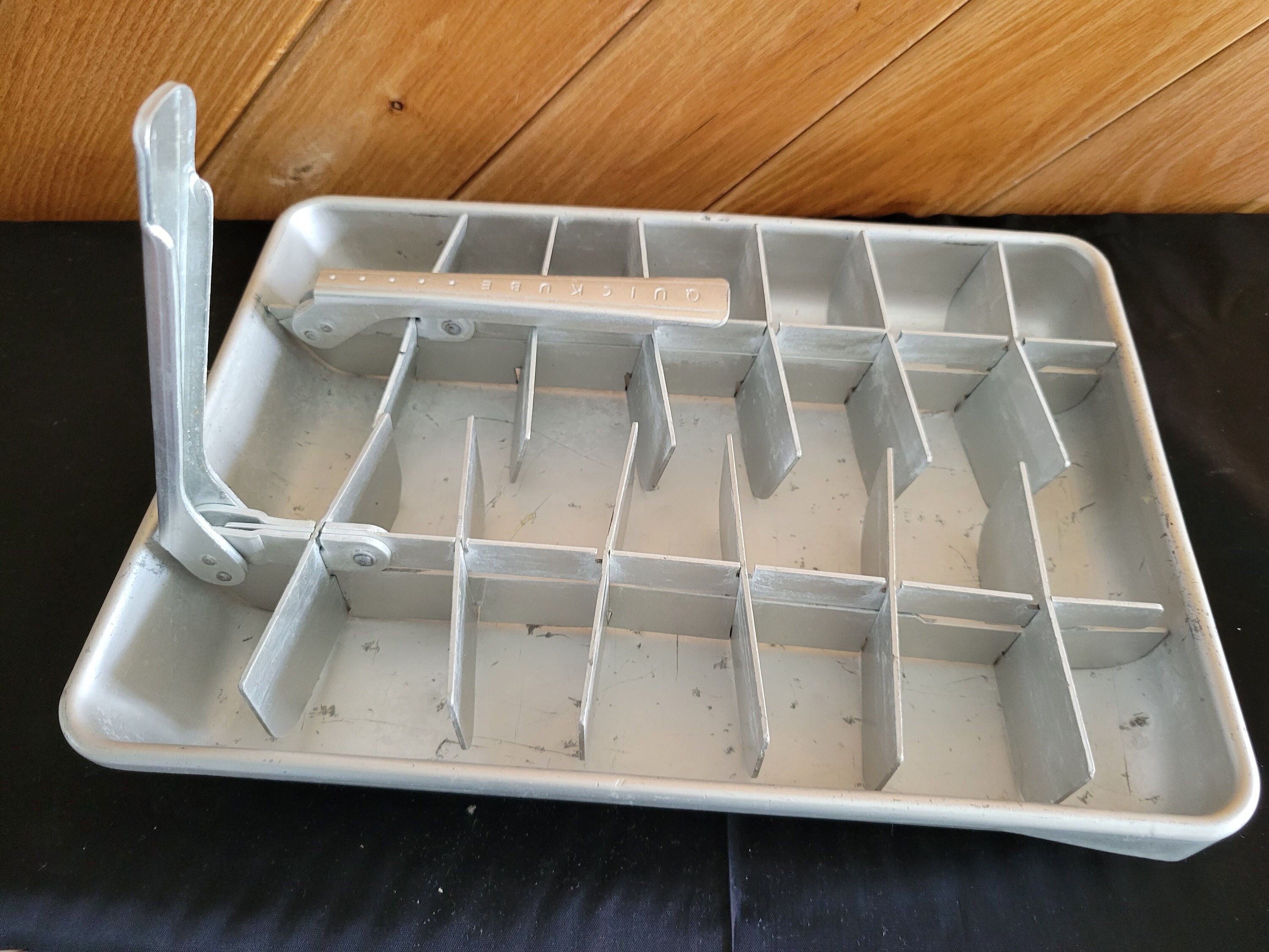 Vintage Metal Aluminum Ice Cube Tray Quickube Double Tray Etsy