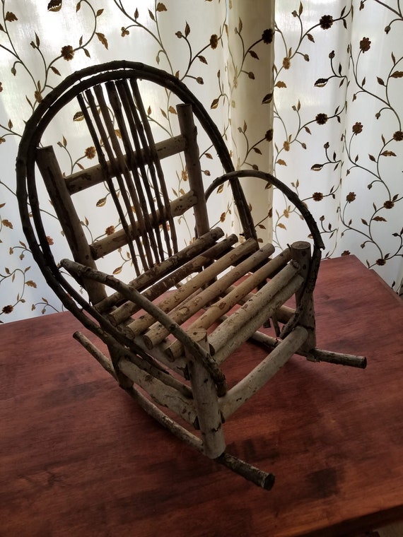 Vintage Birch Wood Child S Rocking Chair Indoor Or Outdoor Etsy