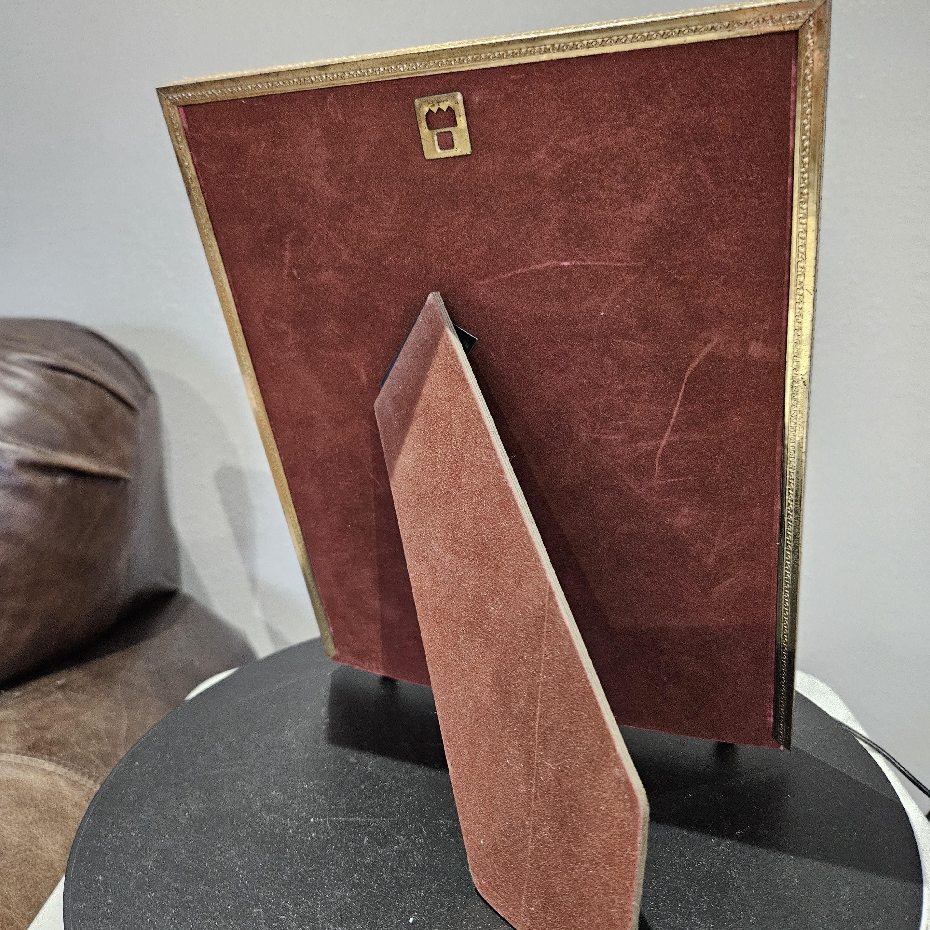 Vintage Gold Metal 8x10 Photo Frame Footed- Art Deco - Etsy