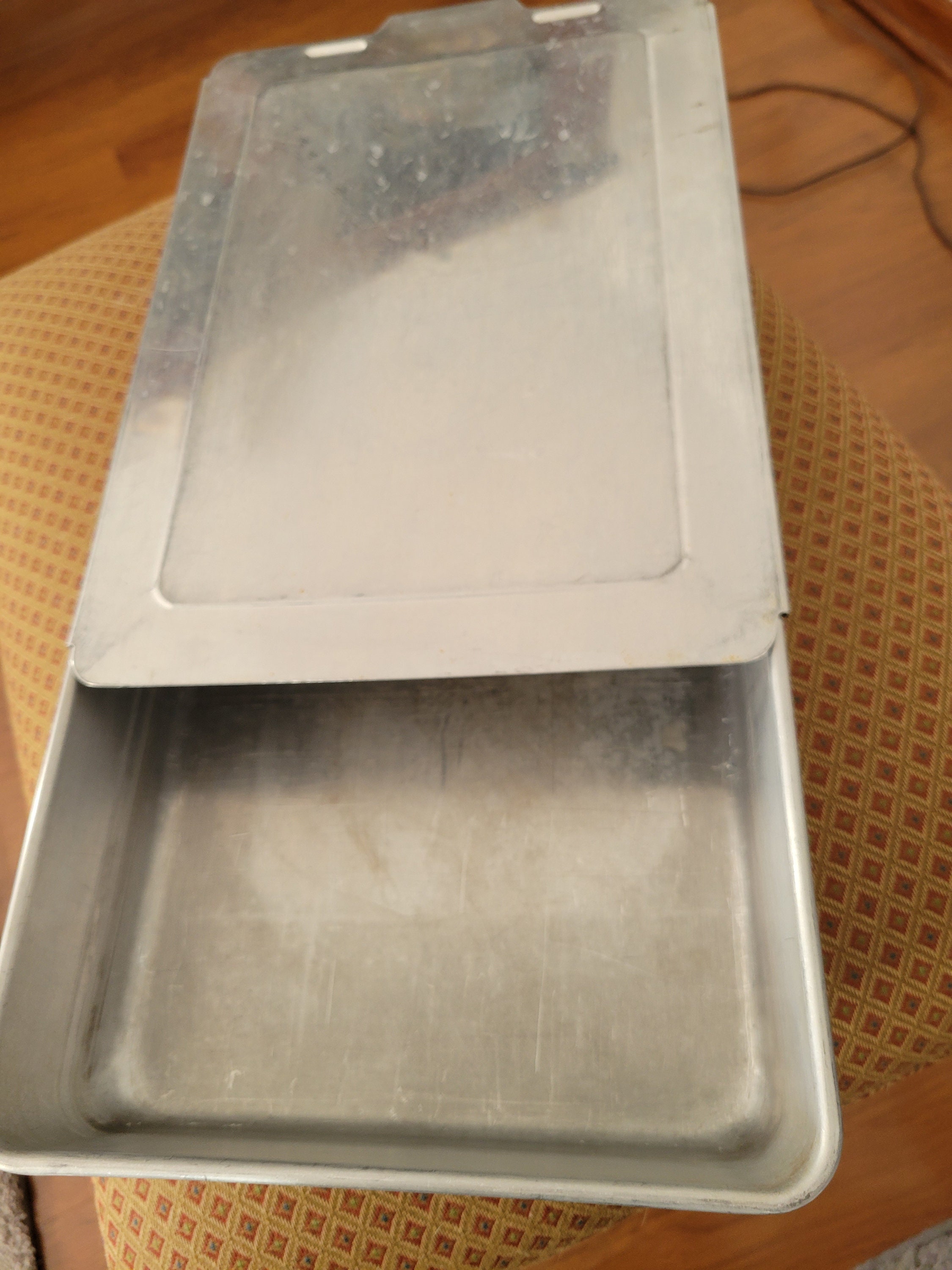 Vintage Mirro Aluminum Cake Pan With Sliding Lid 2 - Etsy