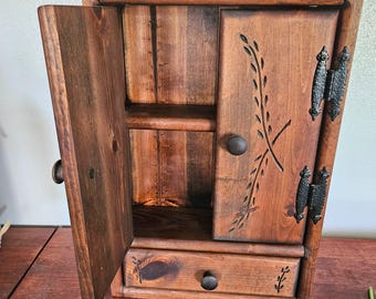 Vintage Kitchen Counter or Wall Storage Unit