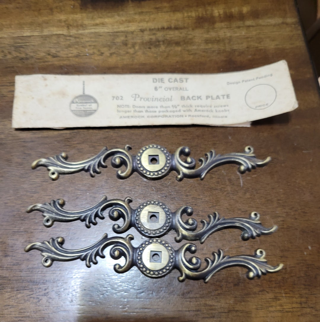 Throwback Plate Vintage Amerock Back Plates Lot of 3 Back Plates Vintage Hardware 702 ...