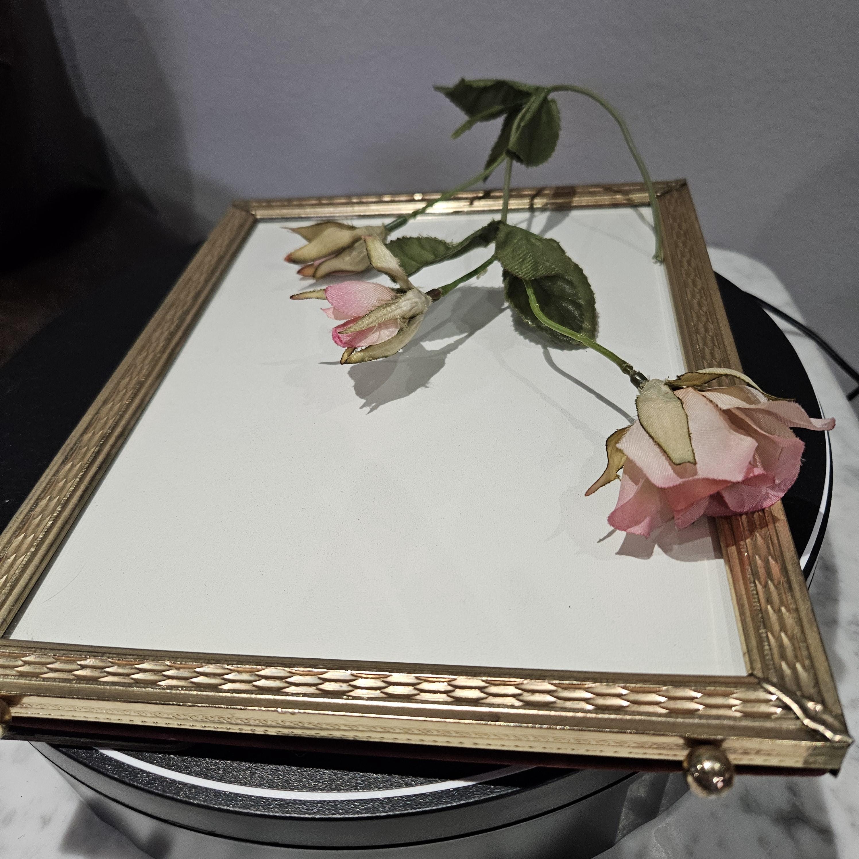 Vintage Gold Metal 8x10 Photo Frame Footed- Art Deco - Etsy