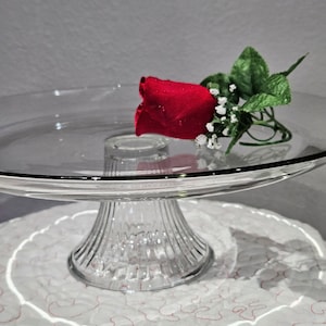 Vintage Monaco Glass Cake Stand