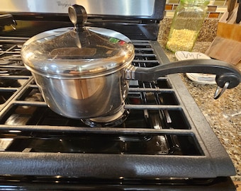 Vintage Aluminum Clad Stainless Steel 2 Quart Sauce Pan with Lid