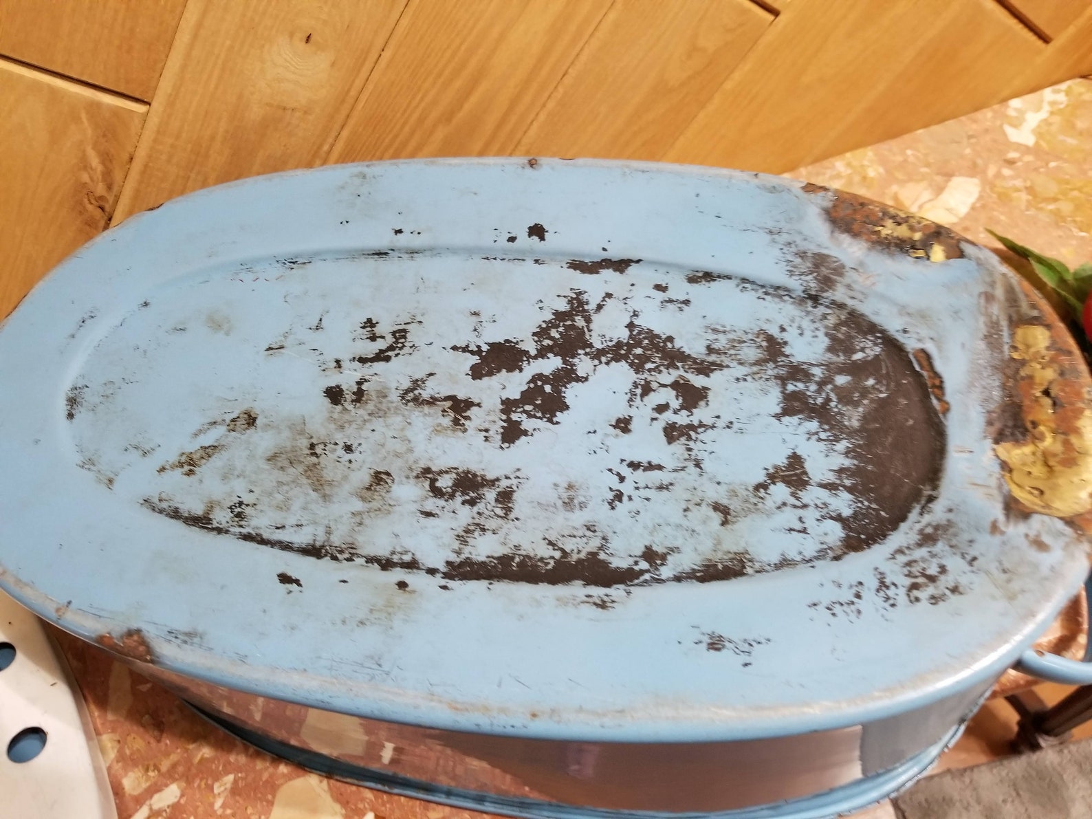 Vintage Blue and White Enamelware Roasting Pan With Insert Etsy