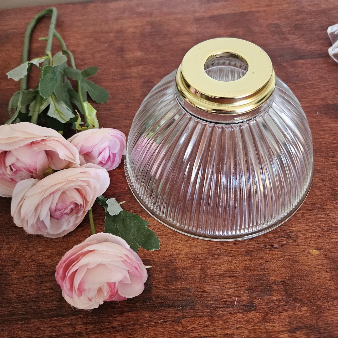 Vintage Replacement Glass Shade for Tabletop Candle Lamp From Partylite ...