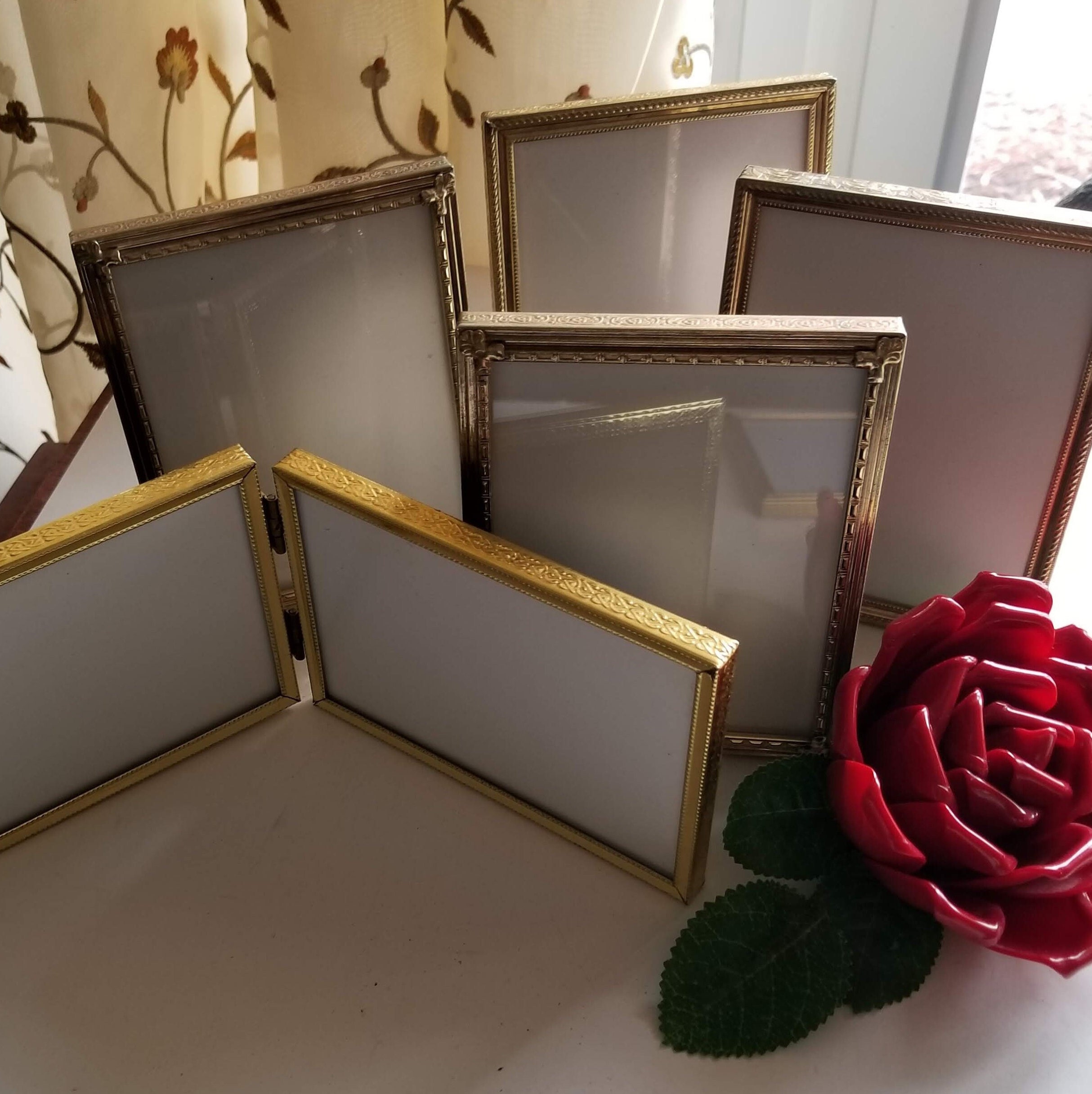 Brynn Gold Bamboo Border 4 x 6 Photo Frames in Assorted Colors