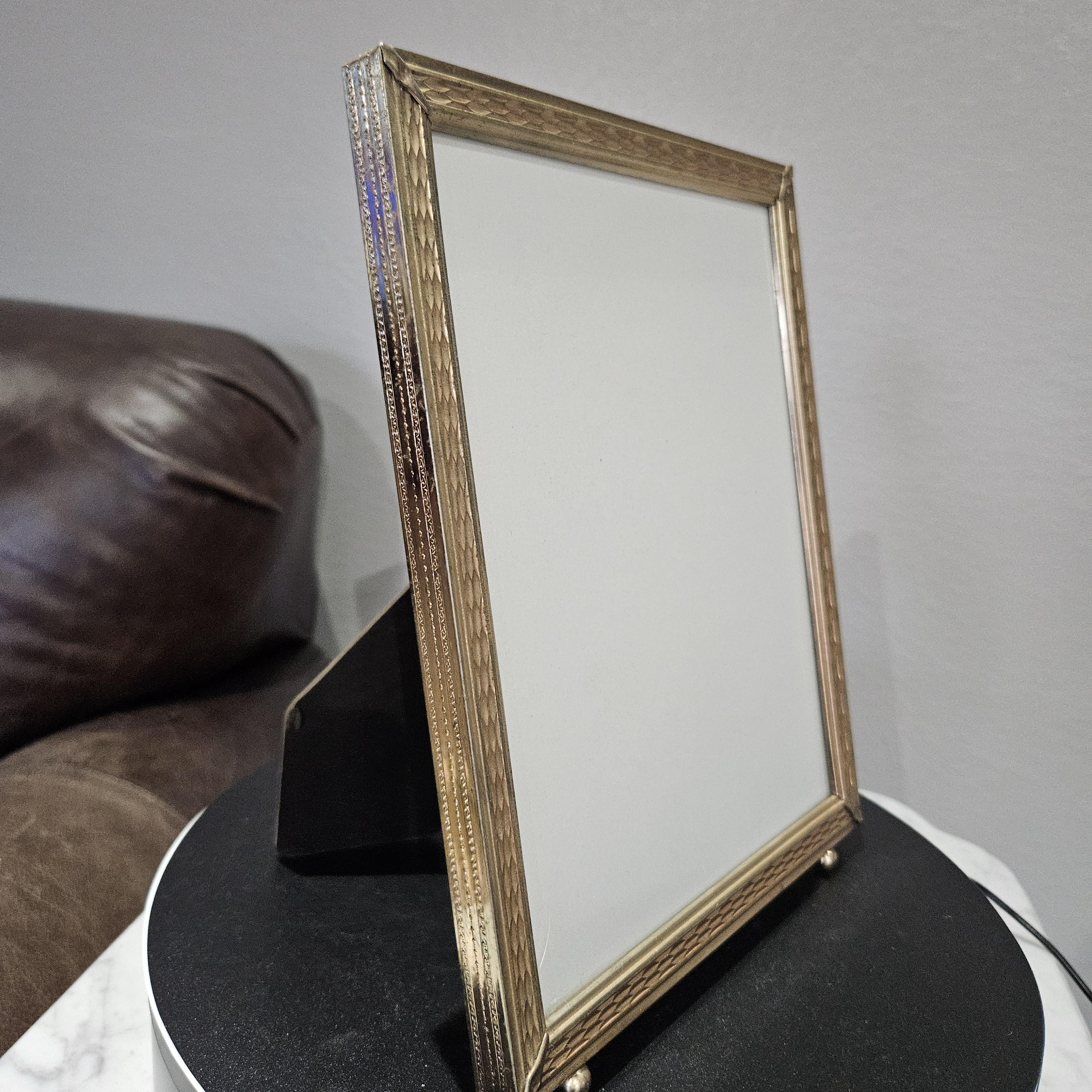 Vintage Gold Metal 8x10 Photo Frame Footed- Art Deco - Etsy