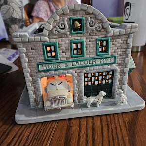 Vintage Partylite Hook and Ladder Tealight Burner: Fireman Gift