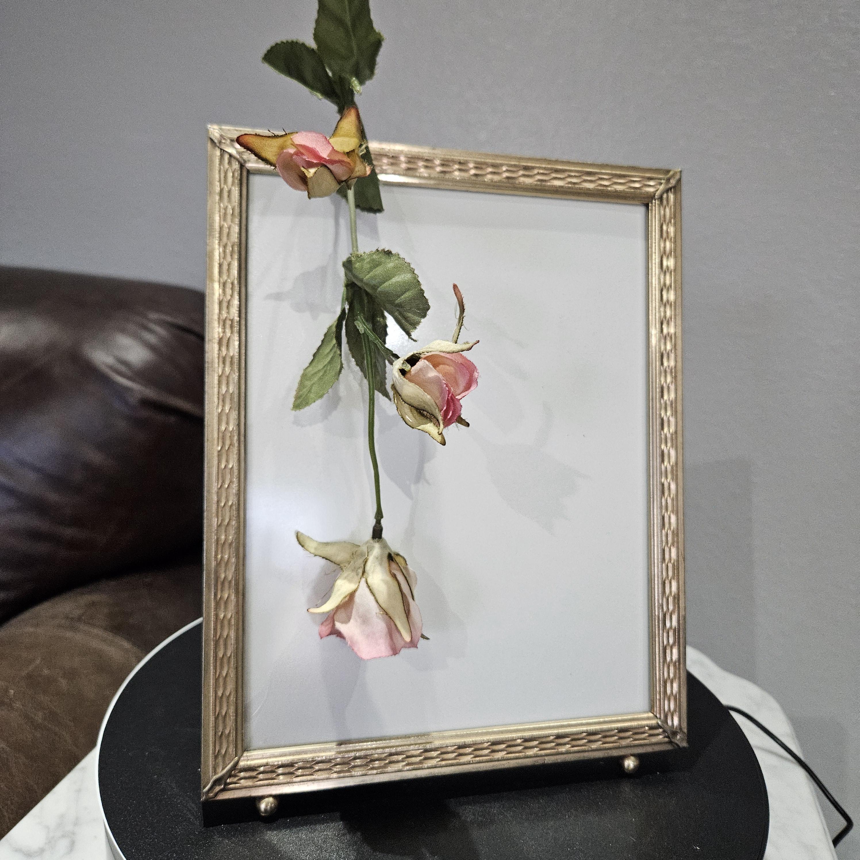 Vintage Gold Metal 8x10 Photo Frame Footed- Art Deco - Etsy