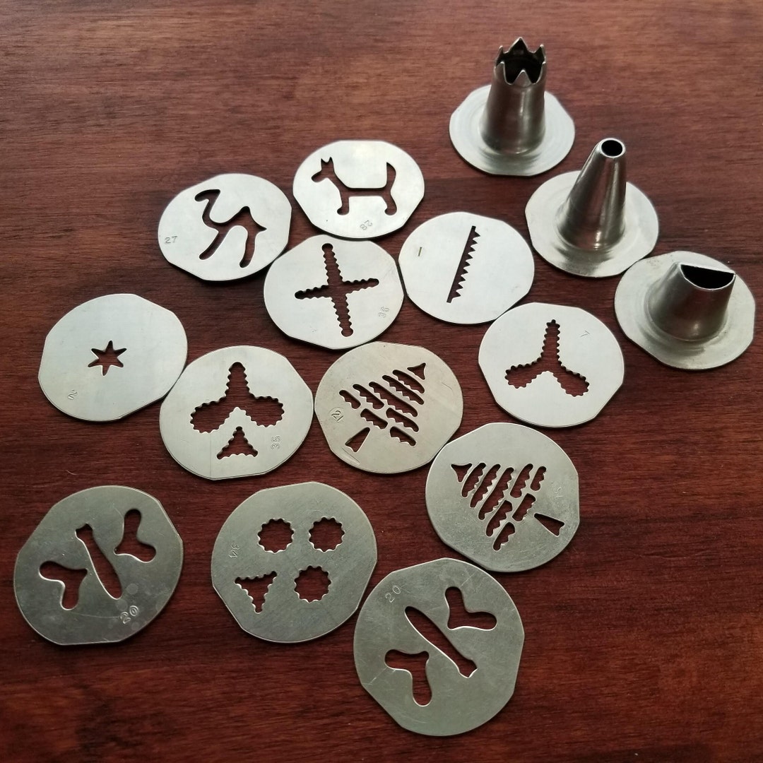 Vintage Mirro Cookie Press Disks Circa 1950s Sold Separately Retro