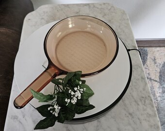 Vintage Corning 7 Inch Waffle Bottom Glass Fry Pan