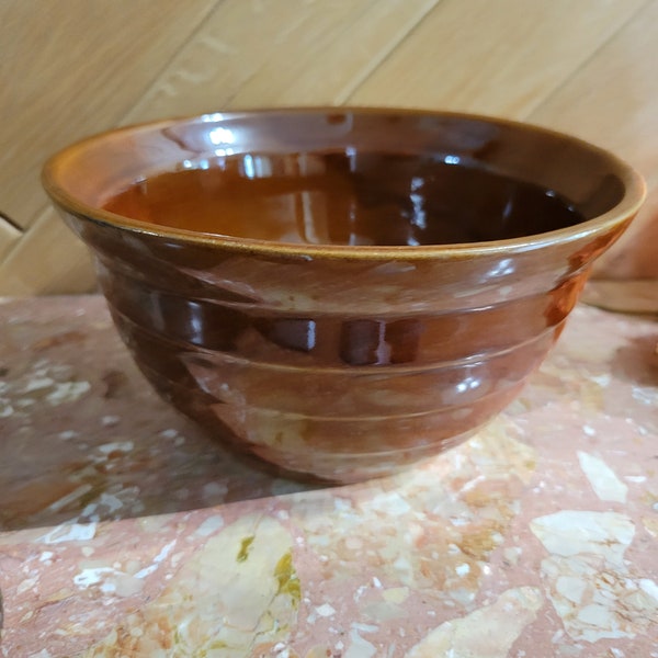 Bowl Brown Leaf Usa Etsy