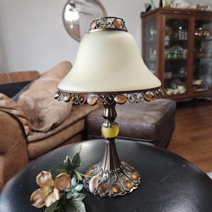 Partylite Bronze Tea Light Candle Lamp Vintage 1990s Paris Retro Collection