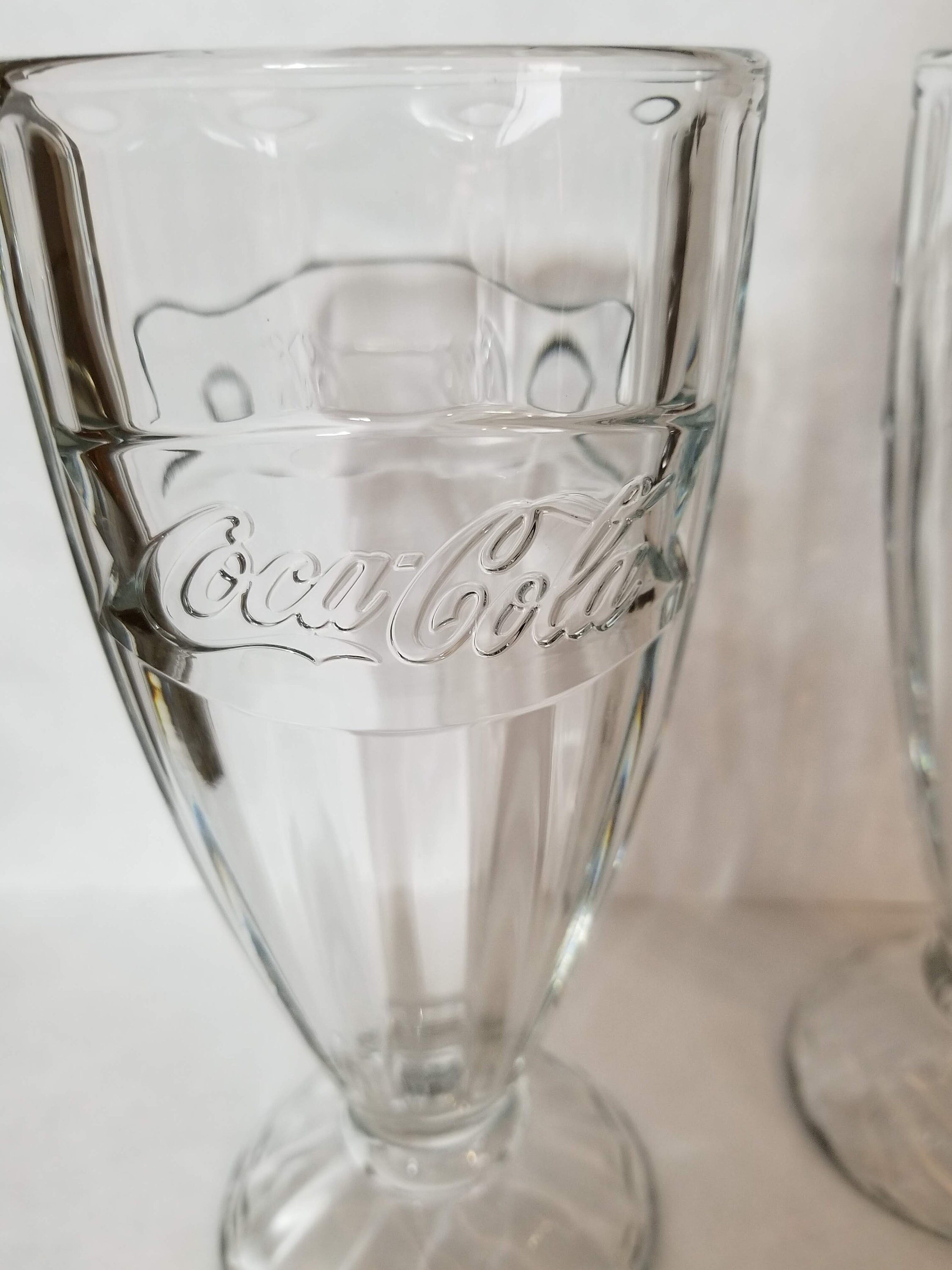 Coca Cola Glasses Vintage Soda Float Glasses Heavy Retro Etsy
