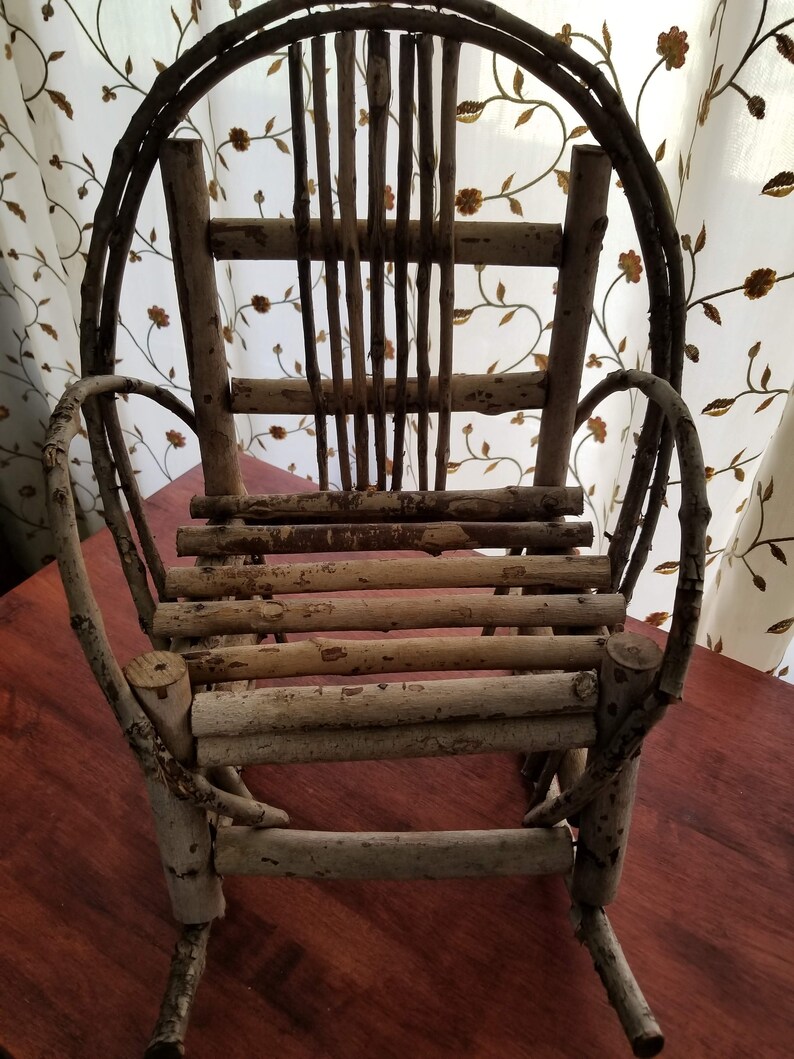 Vintage Birch Wood Child's Rocking Chair Indoor or Outdoor Etsy