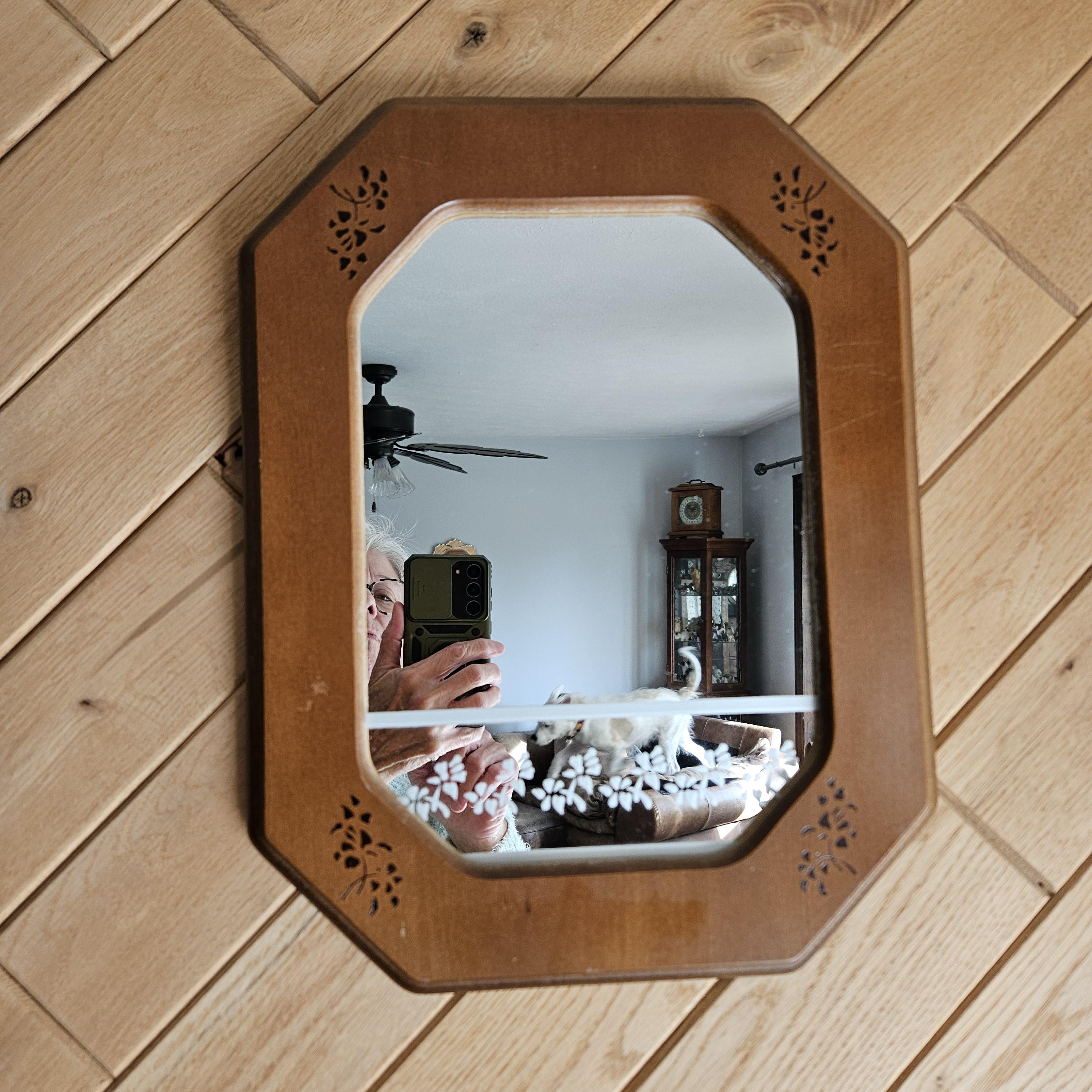 木製アンティーク姿見オクタゴン Vintage Octagonal Mirror - Etsy
