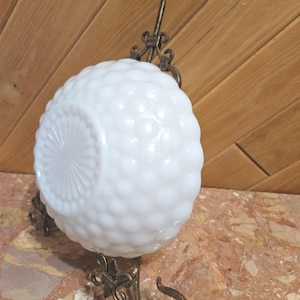 Vintage Fire King Milk Glass Serving Bowl: 1950s Bubble Pattern