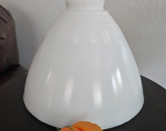 Vintage Milk Glass Torchiere Lamp Shade